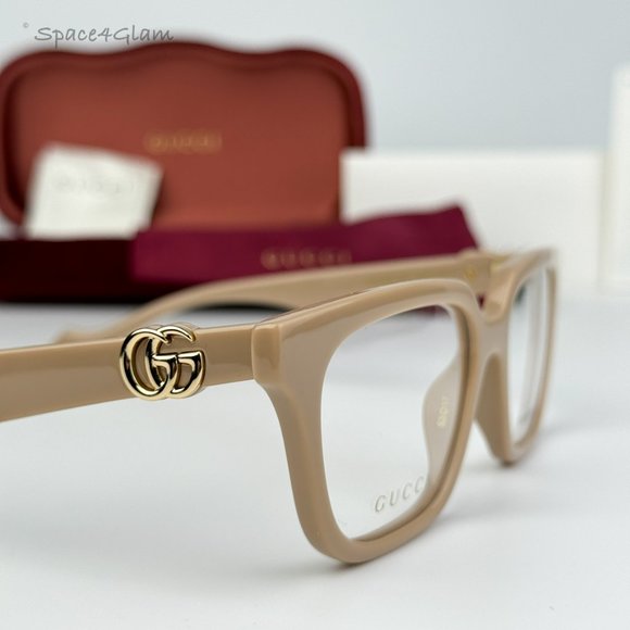 BRAND NEW Gucci GG1536O 007 Nude Women Square Eyeglasses GG 1536O - Picture 6 of 9